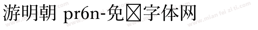 游明朝 pr6n字体转换